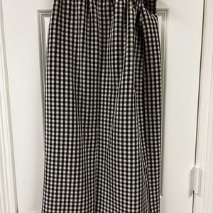 OAK + FORT Gingham Maxi Skirt in Black and White